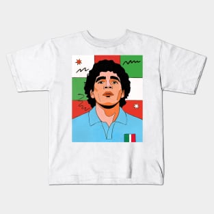 Diego Maradona Pop Art Original Illustration Kids T-Shirt